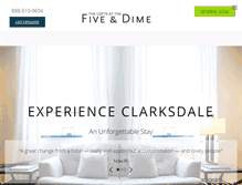 Tablet Screenshot of fiveanddimelofts.com